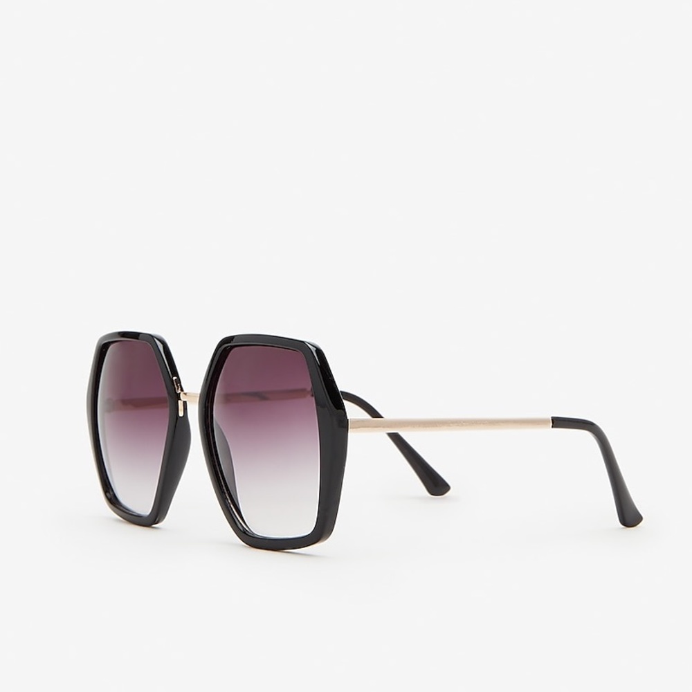 Express Purple Tinted Hexagon Sunglasses nwt - Picture 2 of 2
